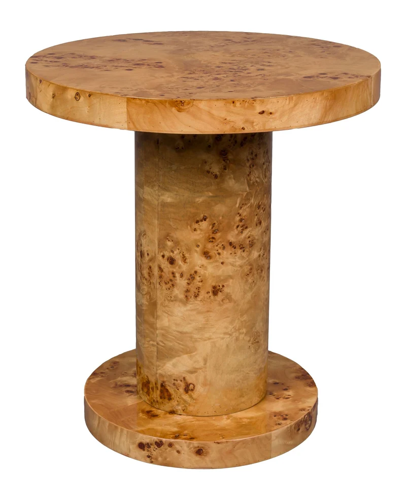 Beistelltisch Quinn Natural aus Eukalyptus-Sperrholz im Retro-Design