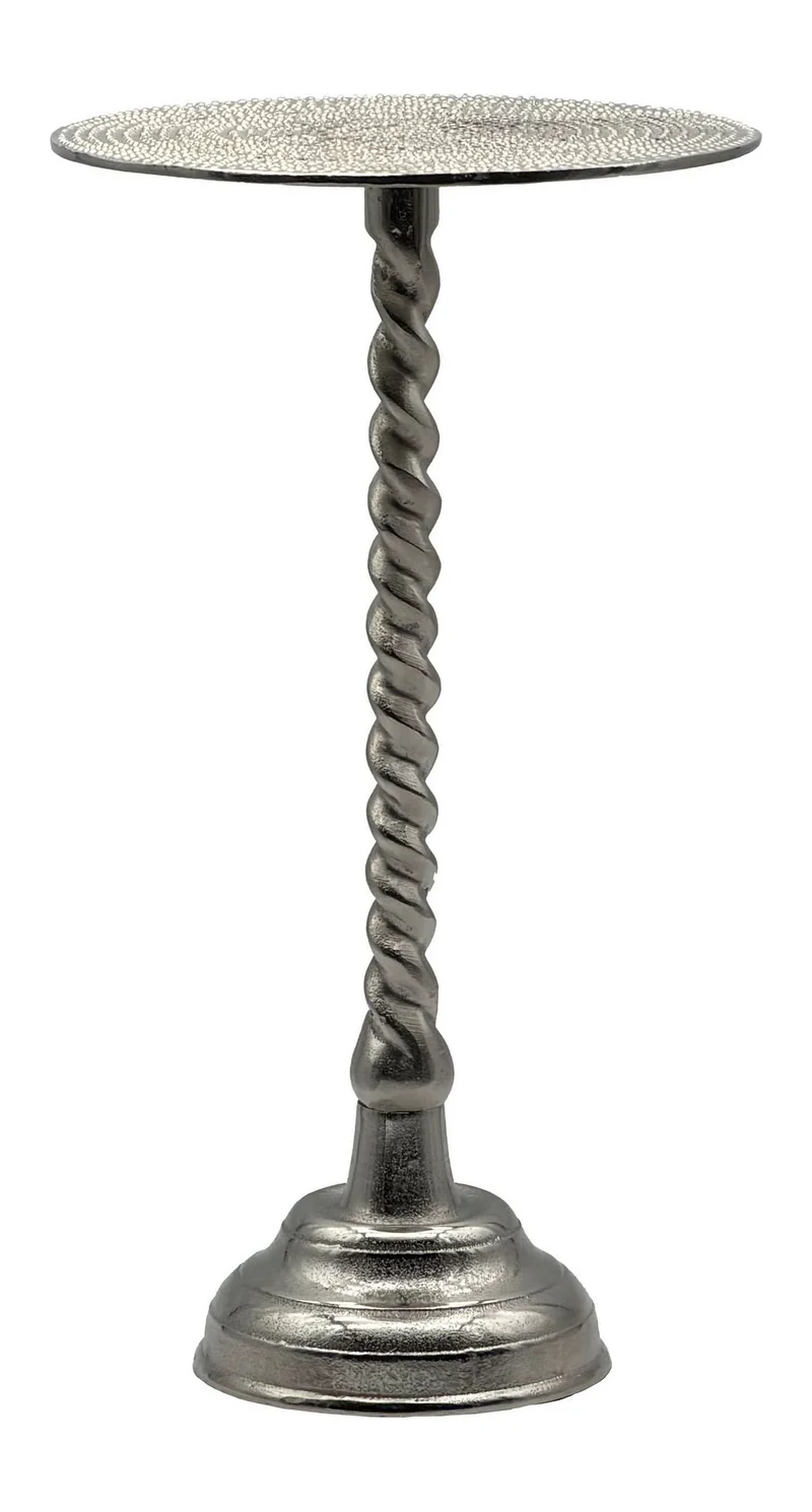 Beistelltisch Aluminium 28cm Silbern - Design-Anstelltisch Wohnzimmer