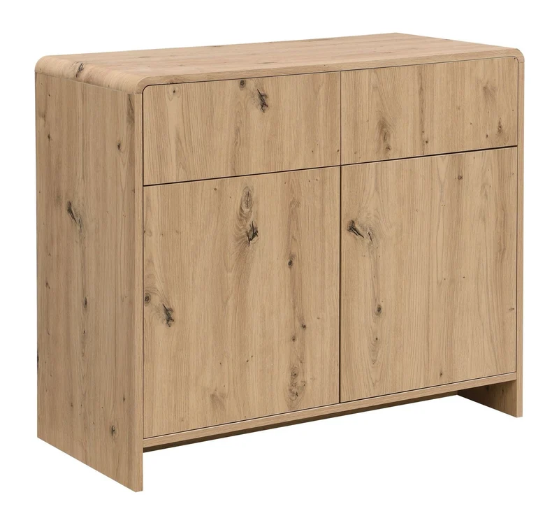 Sideboard Eiche Dekor 88 cm von Wohnling mit Push-to-Open-System