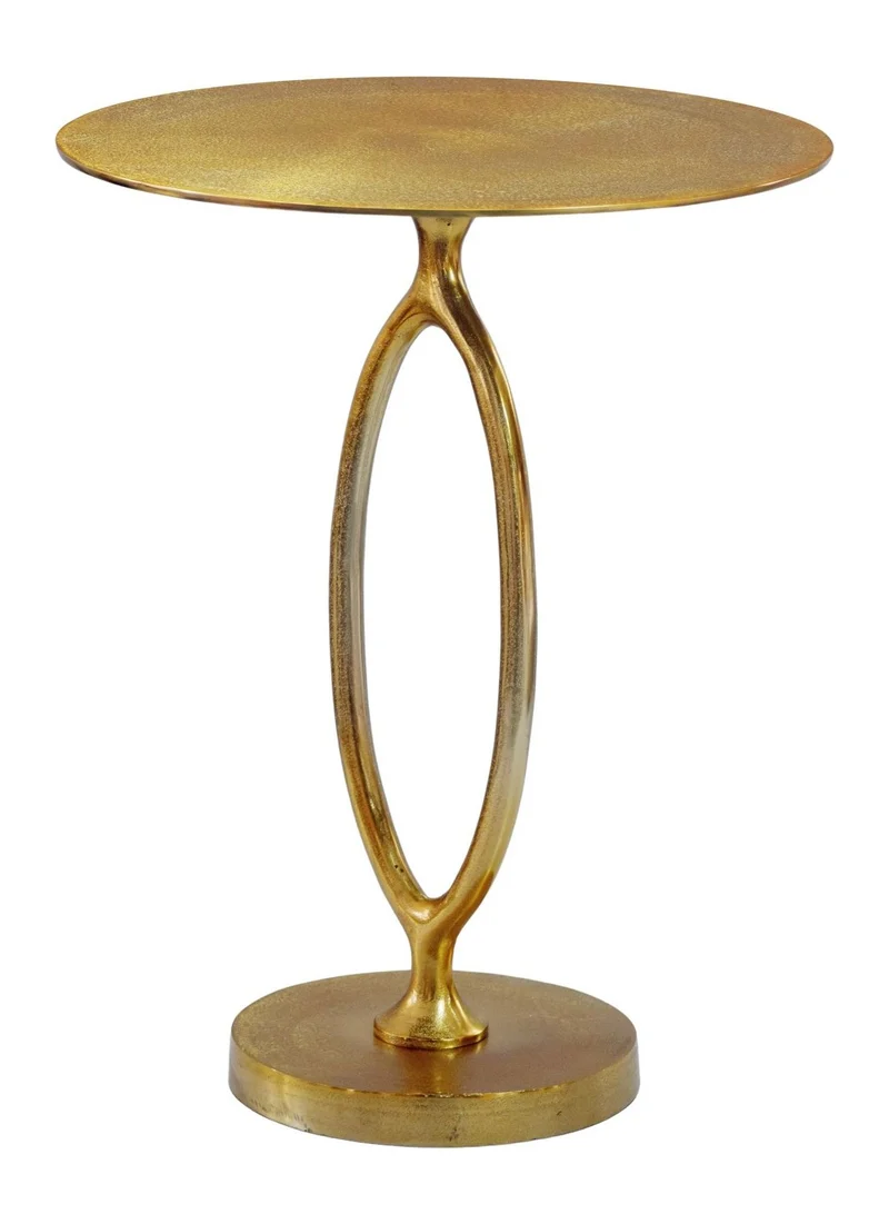 Beistelltisch Aluminium Gold, rund 44 cm – Metalltisch von Wohnling