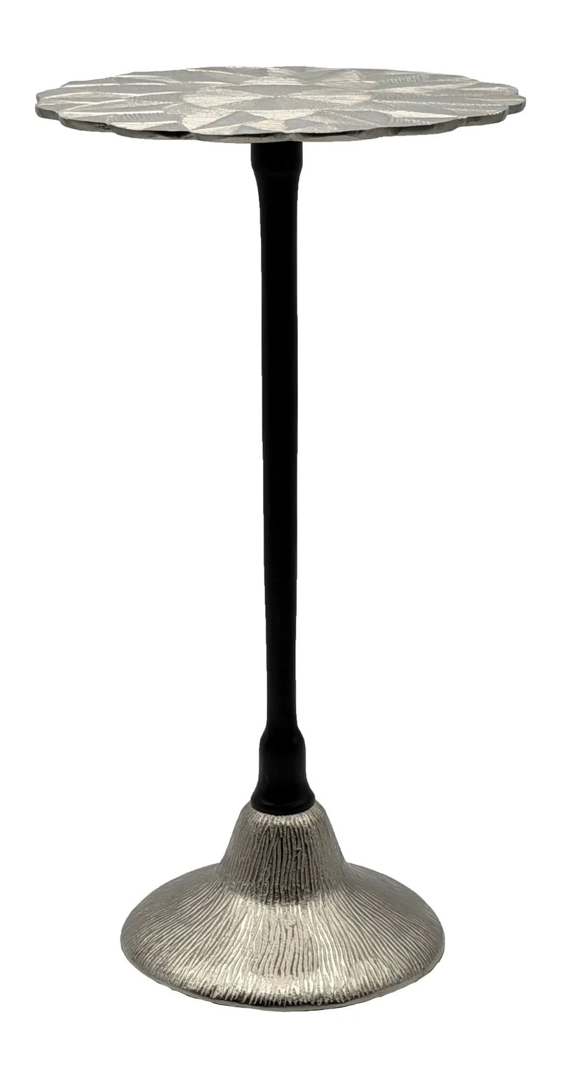 Beistelltisch Aluminium 29 cm, runder Design-Anstelltisch Silber
