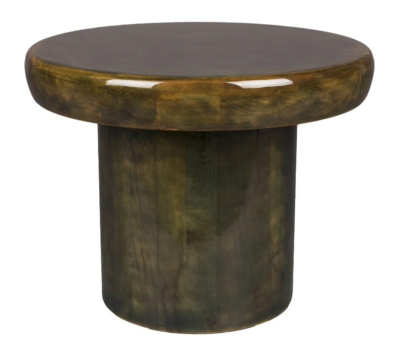 Beistelltisch Mush L von Dutchbone aus Mangoholz mit grünem Finish