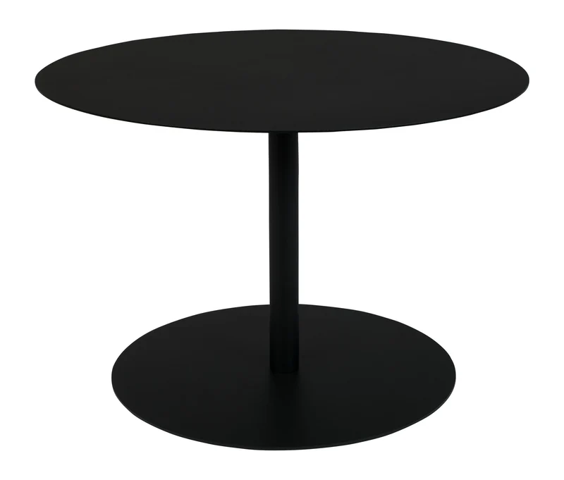 Beistelltisch Snow von Zuiver, rund aus Stahl in Schwarz, Ø60 cm