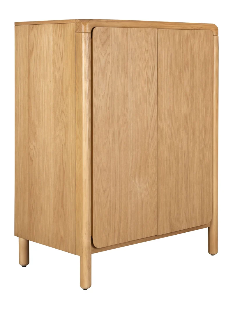 Schrank Storm Natural aus Eschenholz mit runden Formen von Zuiver