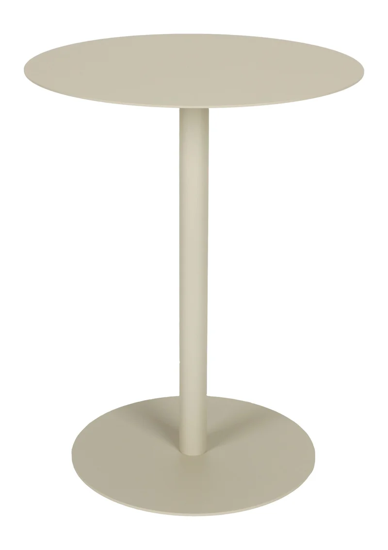 Beistelltisch Snow von Zuiver, rund aus Edelstahl in Beige
