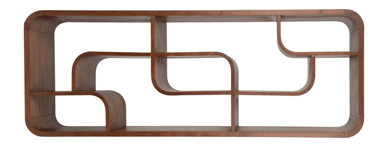 Schrank Seven im Bogendesign aus Nussbaumfurnier von Zuiver, Braun