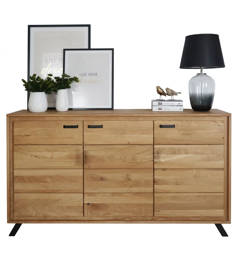 Sideboard Anrichte BERN 3-türig Wildeiche Massivholz geölt