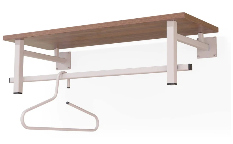 Wandgarderobe SIMPLON Stahlrohr Silky Taupe pulverbeschichtet, Spinder