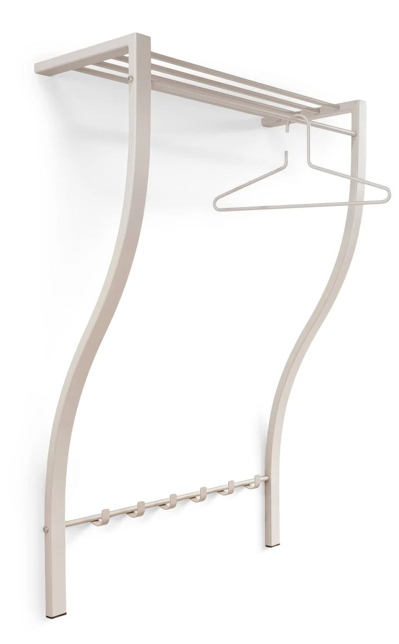 Design Wandgarderobe CARVE 1 Silky Taupe pulverbeschichtet von Spinder