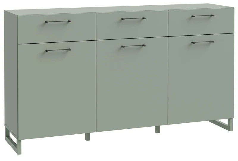 Sideboard SILBA mit 3 Türen 3 Schubladen Secret Grey oder Salbei