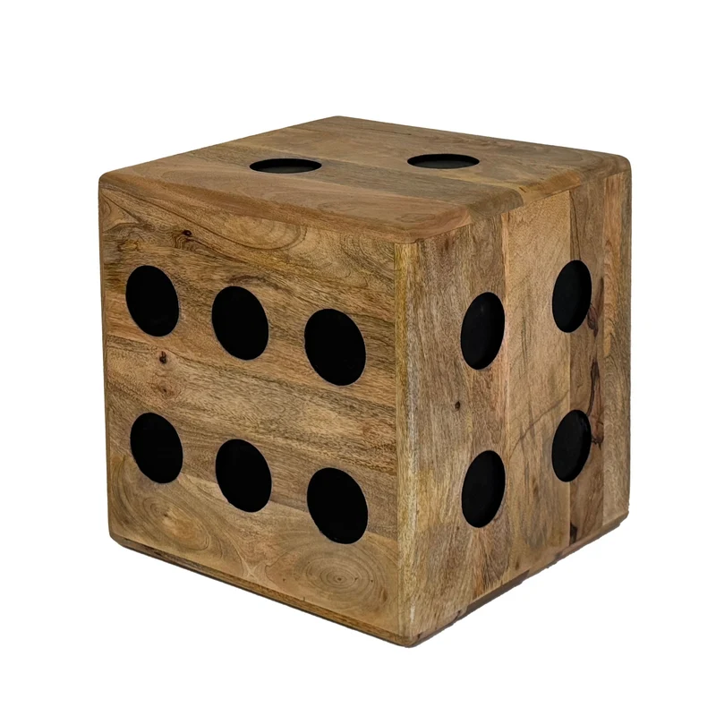 Würfelhocker Mango Massivholz 41x41x41cm Sitzwürfel Beistelltisch