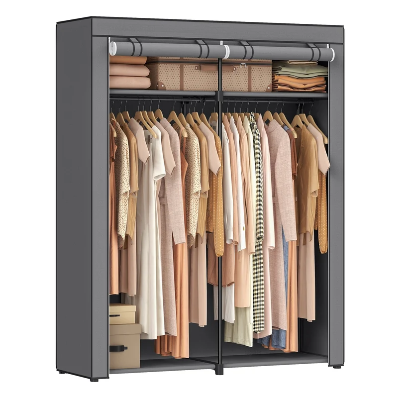 Kleiderschrank mit 2 Kleiderstangen faltbar