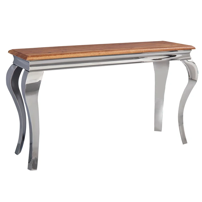 Konsolentisch Sheesham Massivholz Metall 130x76,5x42cm Modern