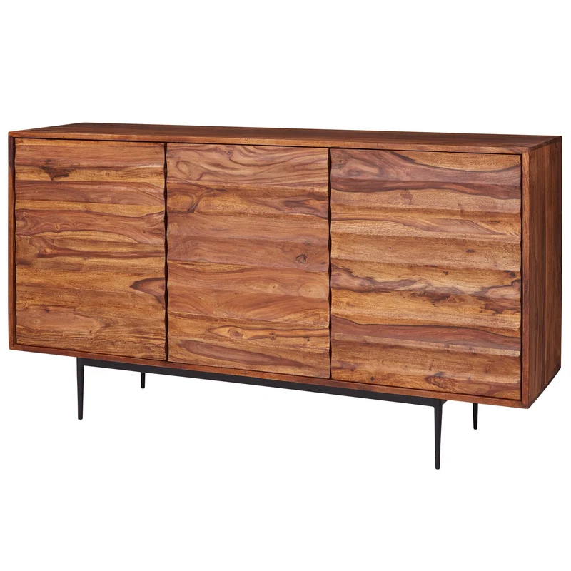 Sideboard WL5.635 Sheesham Massivholz 150x81x41cm Landhaus 3 Türen