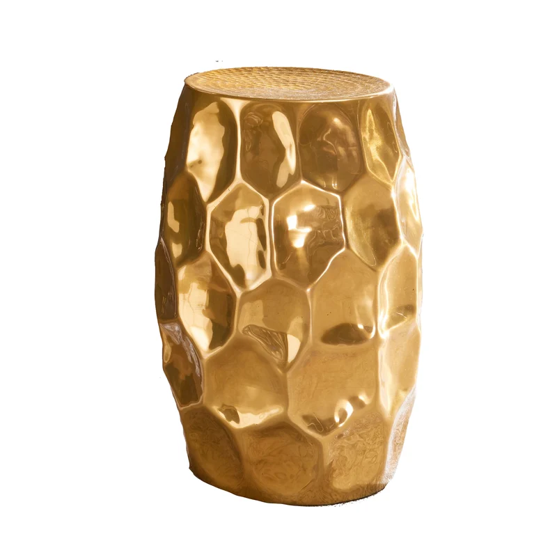 Beistelltisch Aluminium Gold 30x47x30cm orientalisch rund modern