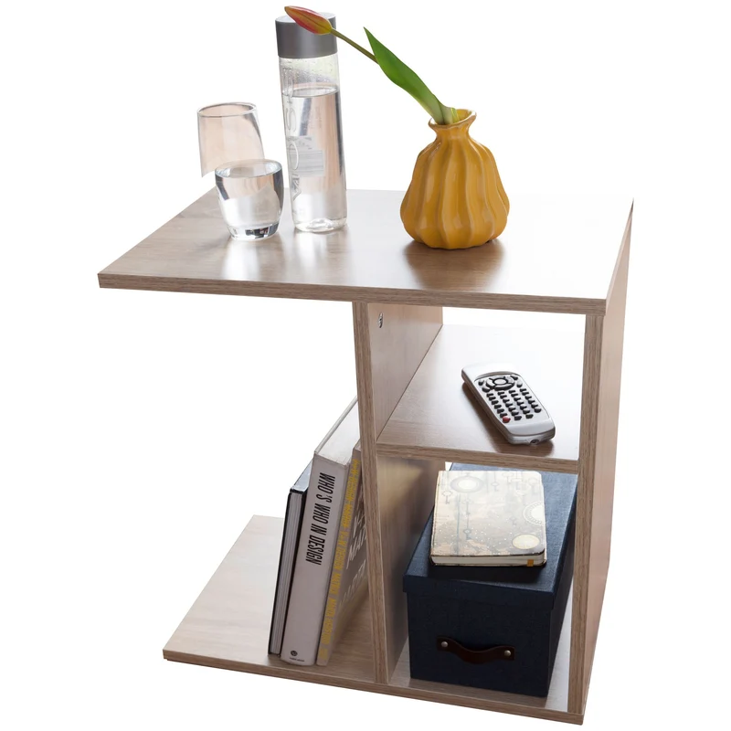 Beistelltisch 50x50x30cm Holz Sonoma Design modern Wohnzimmer eckig