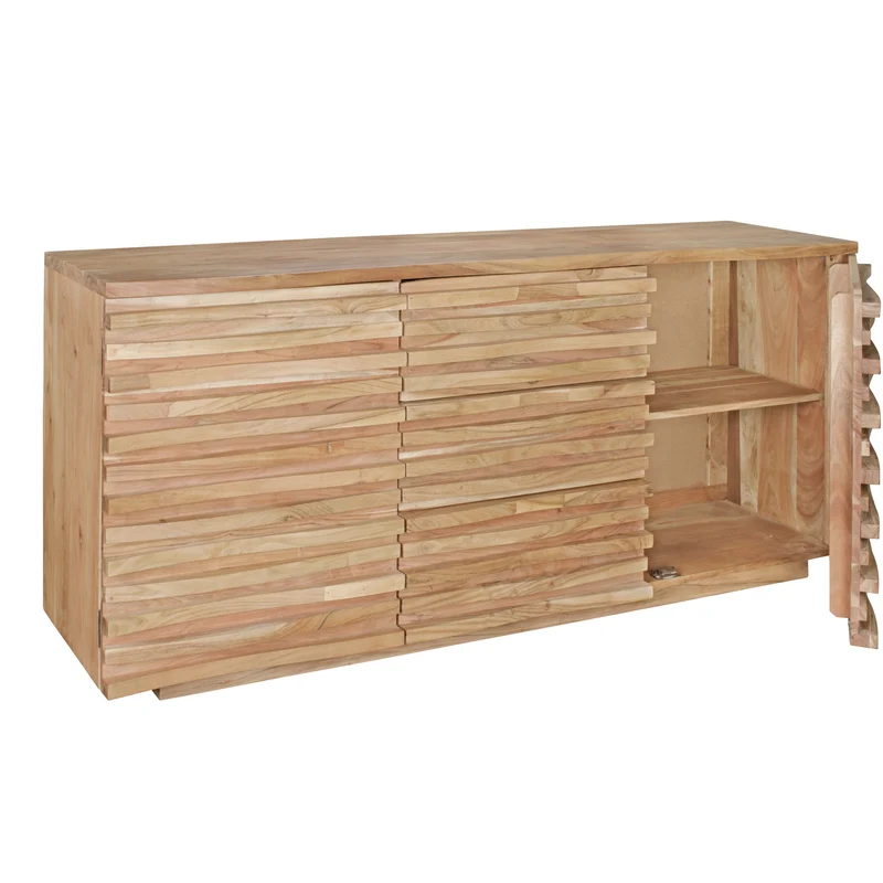 Sideboard Akazie Massivholz Baumkante Landhaus Schubladen Türen
