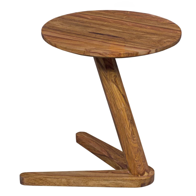 Beistelltisch BOHA Sheesham Massivholz rund 45x45cm Landhaus-Stil