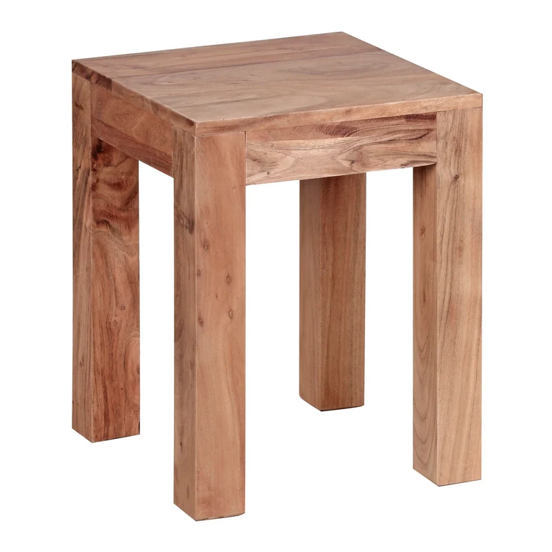 Beistelltisch Mumbai Akazie Massivholz 35x35cm Dunkelbraun Landhausstil