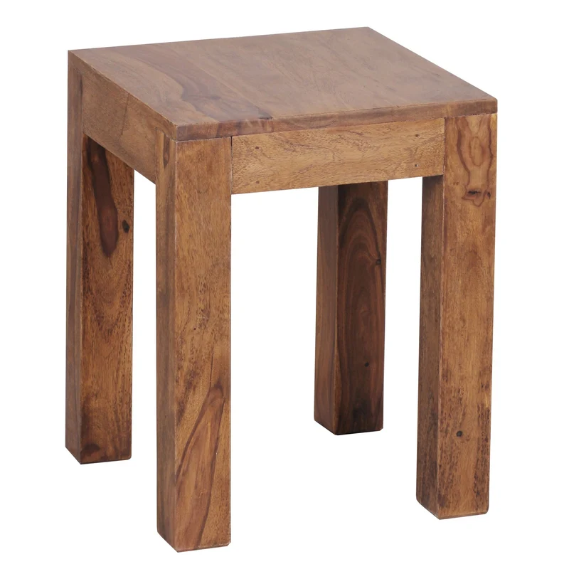 Beistelltisch MUMBAI Sheesham 35x35cm dunkelbraun Landhausstil