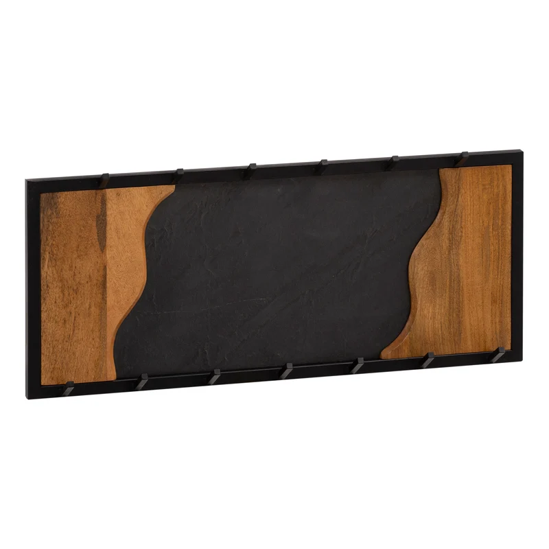 Wandgarderobe Mango Massivholz Steinoptik 80x36x6cm Metallrahmen