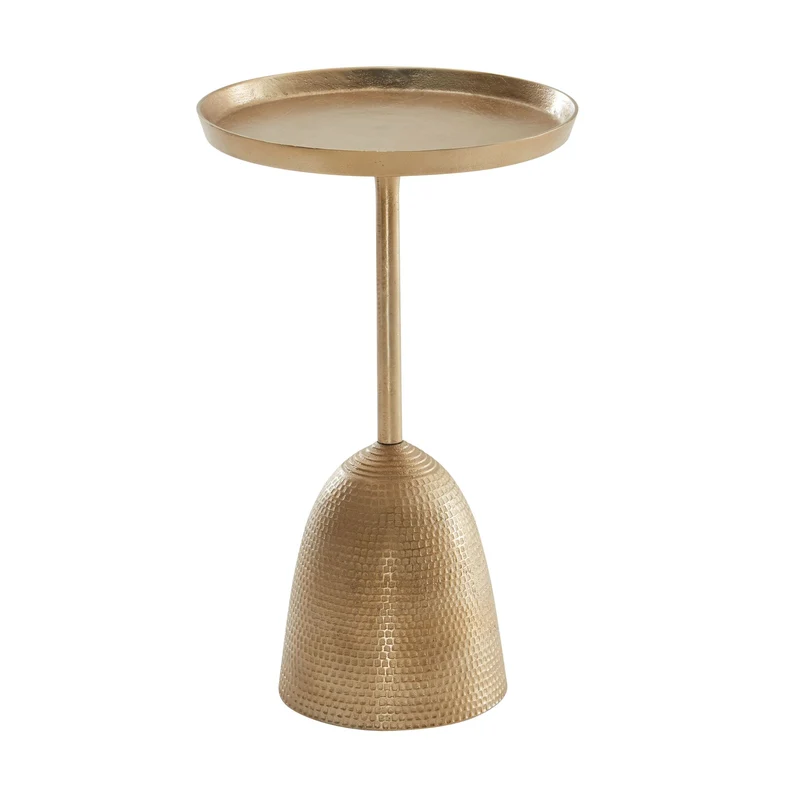 Beistelltisch Gold Aluminium 33x33x53cm Rund Modern Wohnzimmer