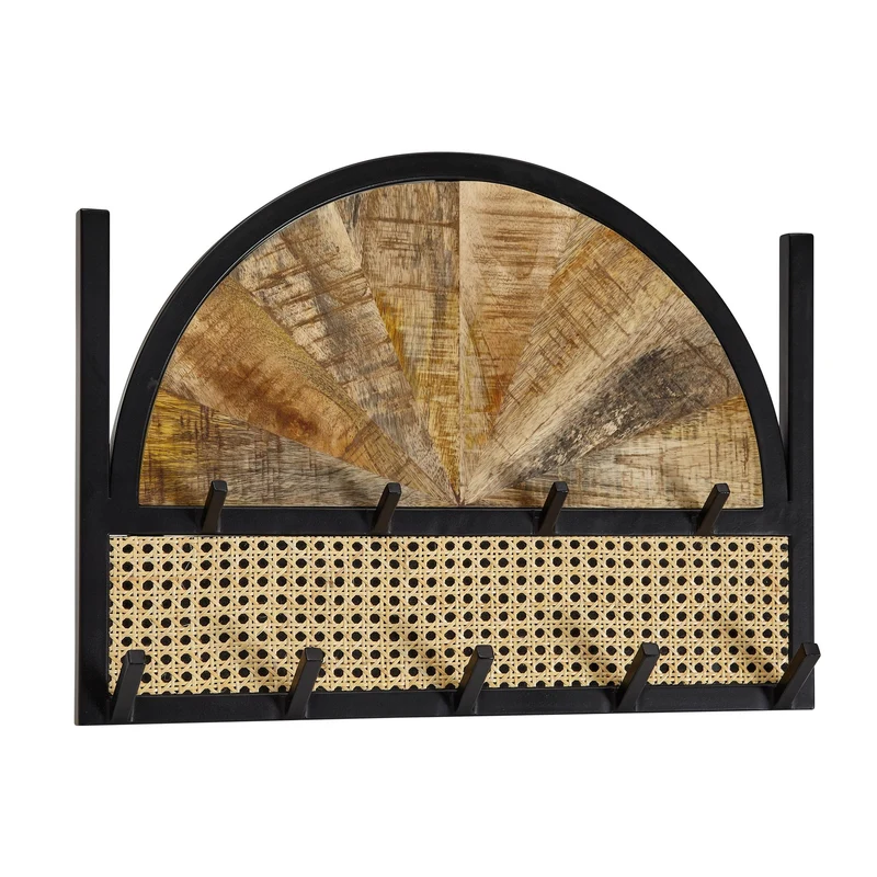 Wandgarderobe Mango Rattan 53x40x7,5cm Hakenleiste Wiener Geflecht