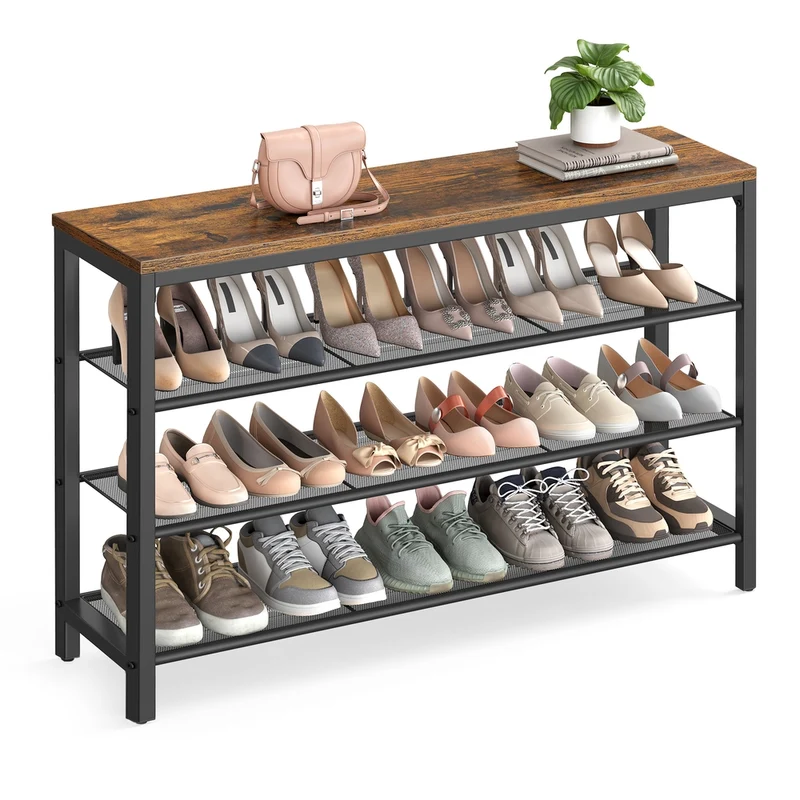 Schuhregal mit Gitterablagen