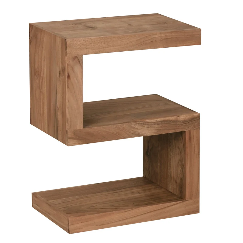Beistelltisch Mumbai 60cm Akazie Massivholz Landhausstil Braun