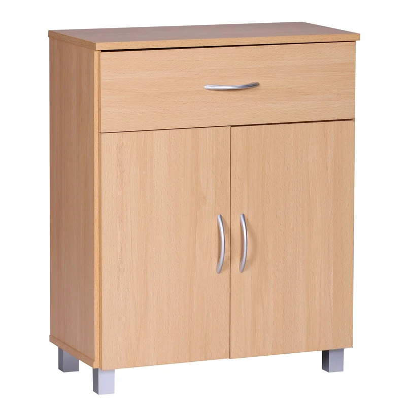 Sideboard WL1.335 Buche 60x75x30cm Schublade Türen Braun Modern