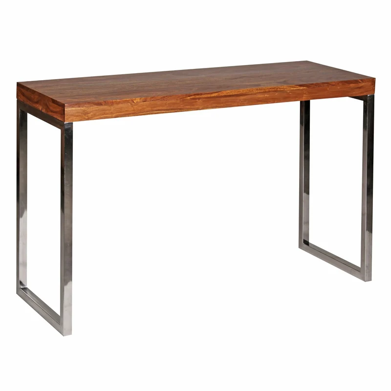Konsolentisch GUNA 120x45cm Sheesham Metallbeine Landhaus-Stil Natur