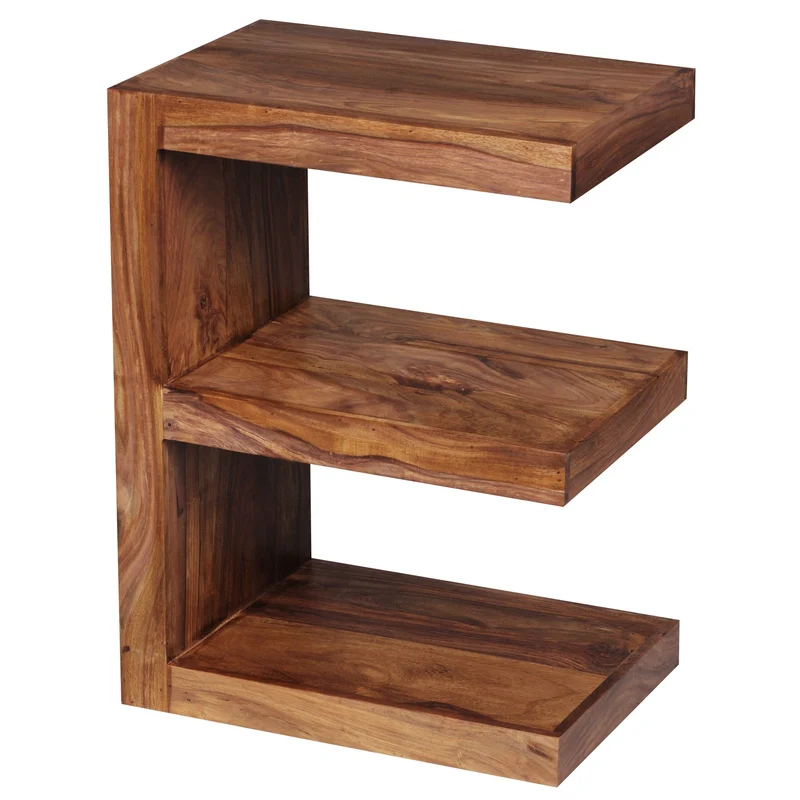 Beistelltisch Mumbai 60cm Sheesham Massivholz braun Landhausstil