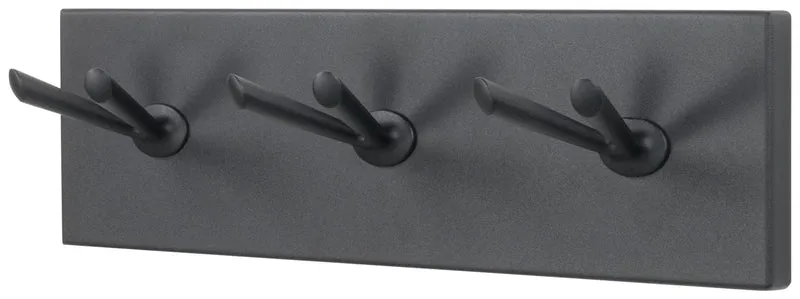 Hakenleiste PULL 3 Minimalistische Garderobe Schwarz Modern, Spinder