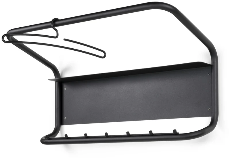 Spinder FLUX Garderobe: Modernes Design, Stahl, Schwarz