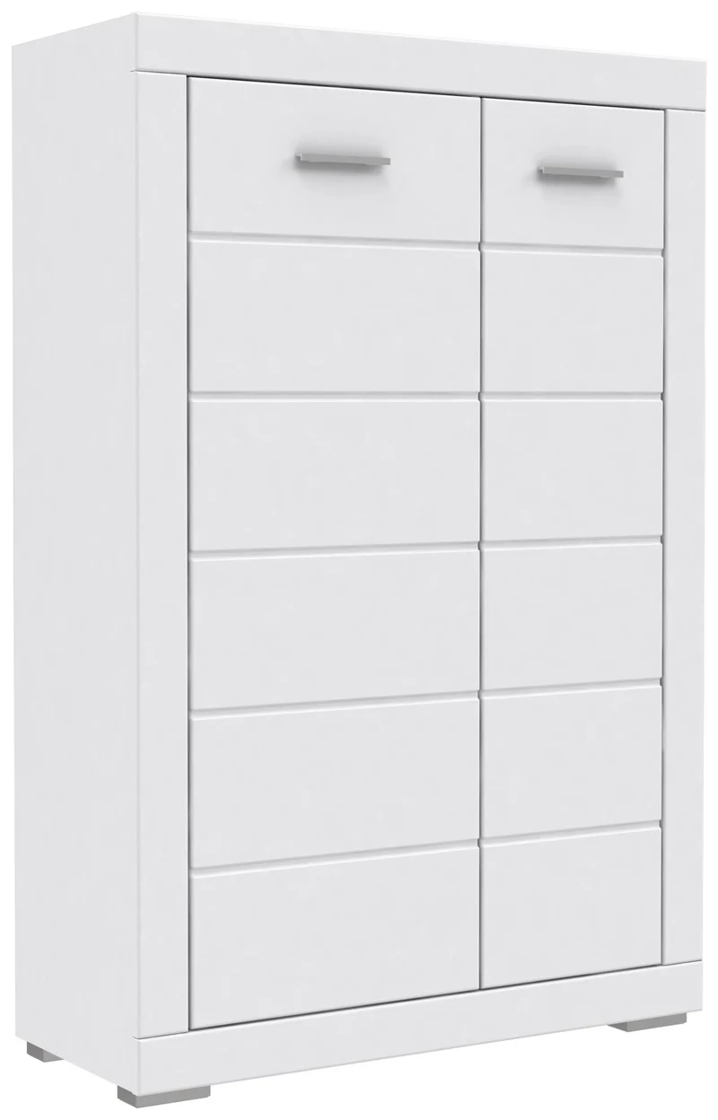 Highboard SNOW Schrank mit 2 Türen, 8 Fächer