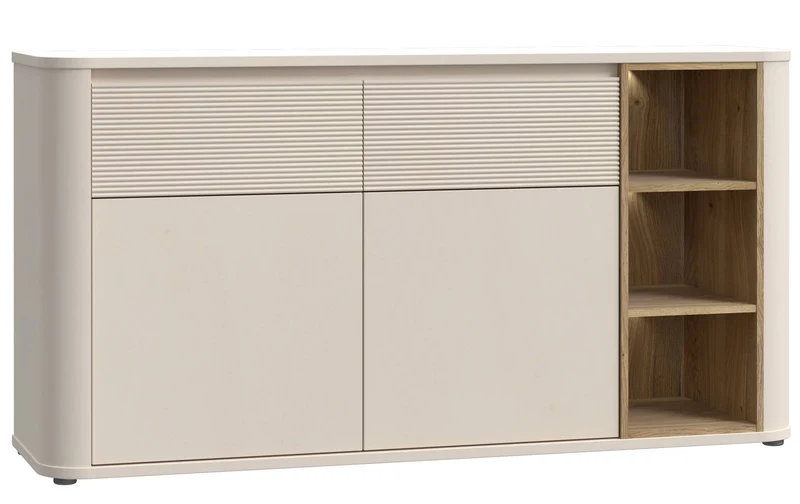 Sideboard BREATHTAKER 2 Türen 2 Schubladen in drei Farben, von Forte