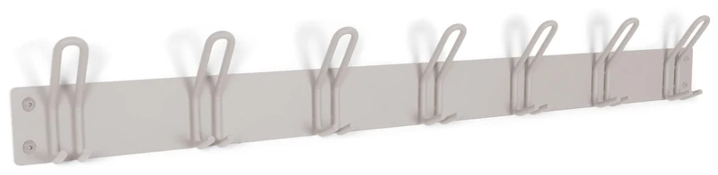 Wandgarderobe MILES 7 Minimalistische Hakenleiste Stahl-Look Spinder
