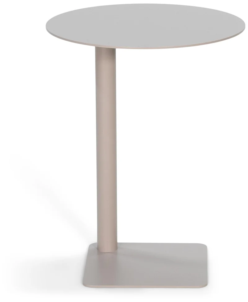 Beistelltisch SUNNY 50 Modern Stahl rund Schwarz Taupe oder Rot