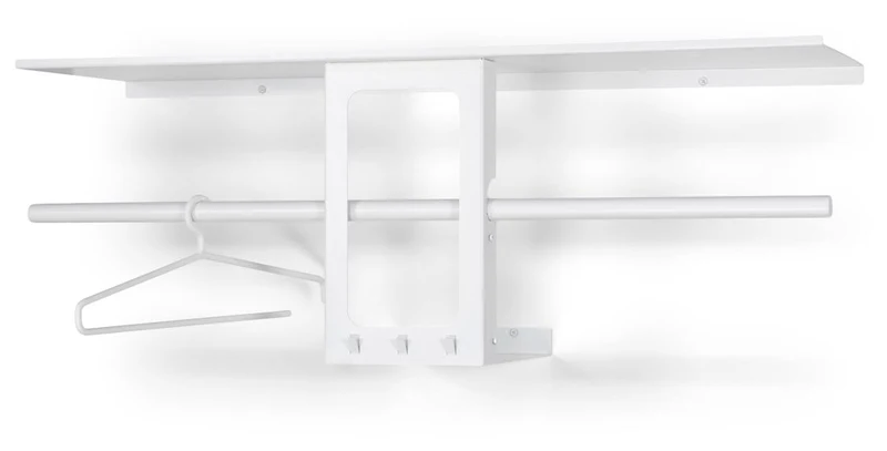 Spinder LUNO SMALL 100 Garderobe Stahl Modernes Design, Schwarz / Weiß