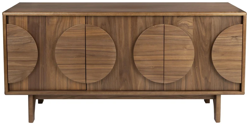 Sideboard GROOVE mit 3 Türen und Walnussfurnier von Zuiver