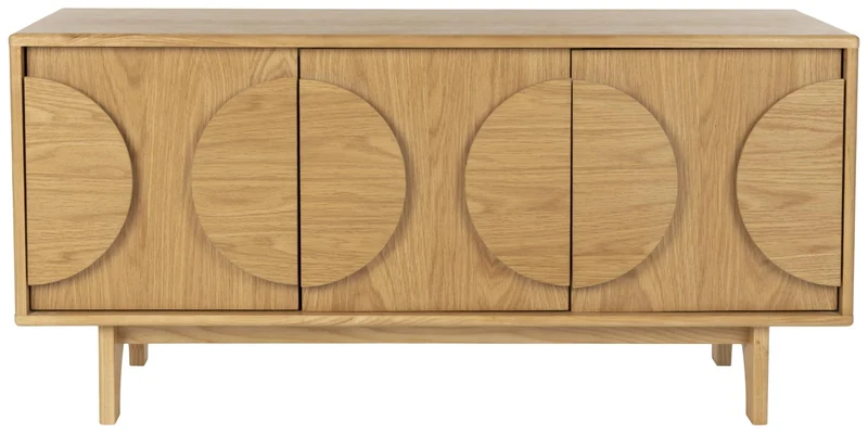 Sideboard GROOVE mit 3 Türen und Eichennfurnier von Zuiver