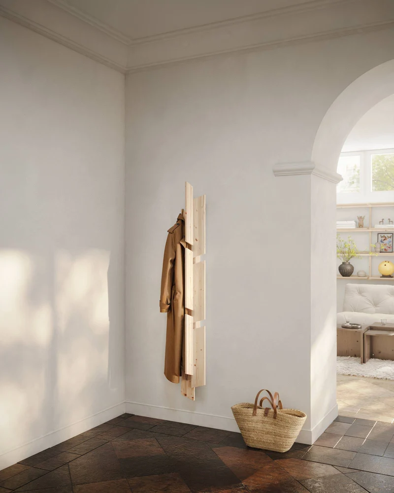 Wandgarderobe KEEPER Kiefer Natur Garderobenpaneel von Karup