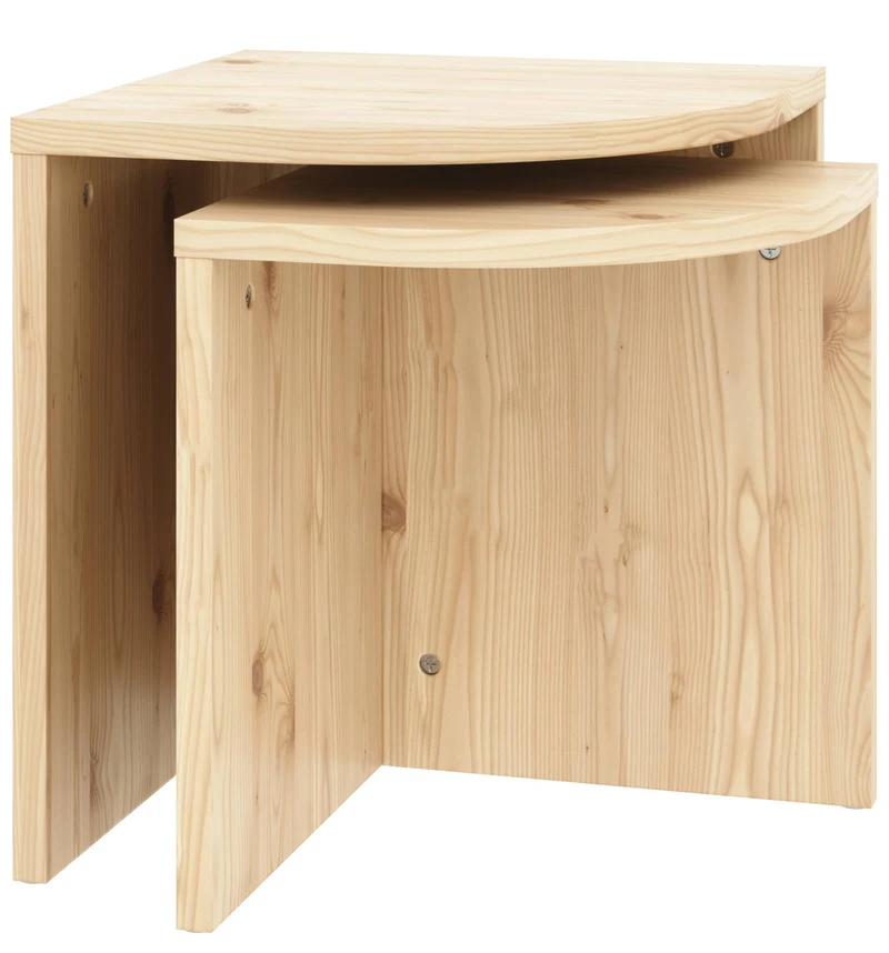 Beistelltisch-Set COMBINE Satztisch Hocker Kiefer natur von Karup