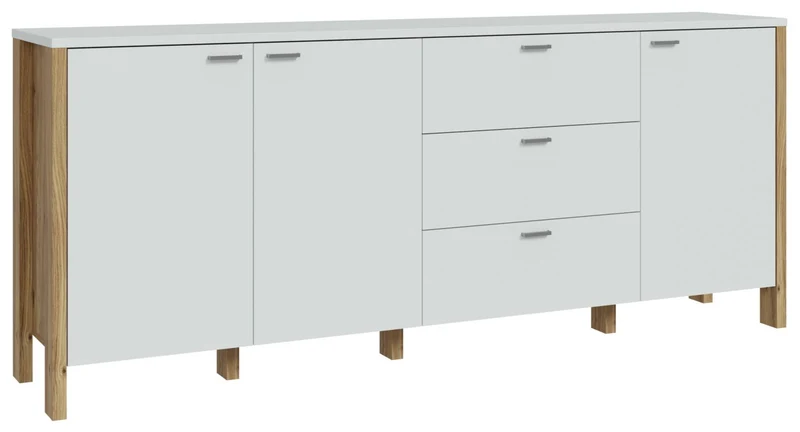 Sideboard SAITAMA 3-trg. Dekor: Secret Grey und Mauvella Eiche, Forte