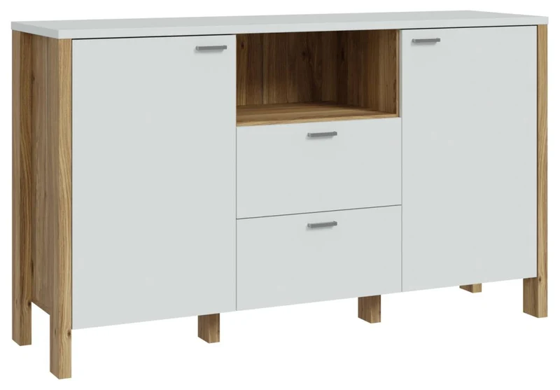 Sideboard Kommode SAITAMA Dekor: Secret Grey und Mauvella Eiche, Forte