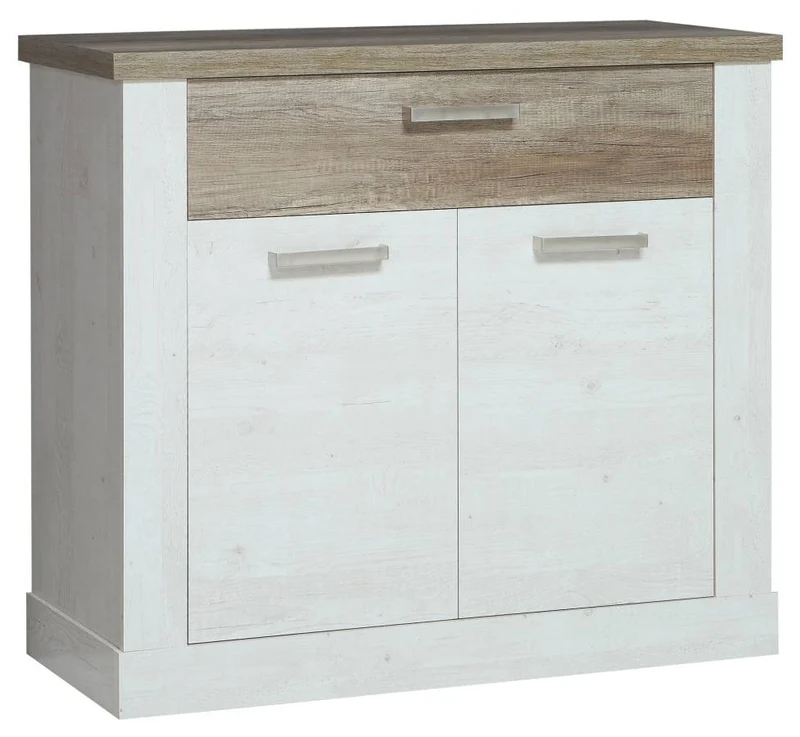 Sideboard DURO 2 Türen und 1 Schublade, in Pinie weiß antik