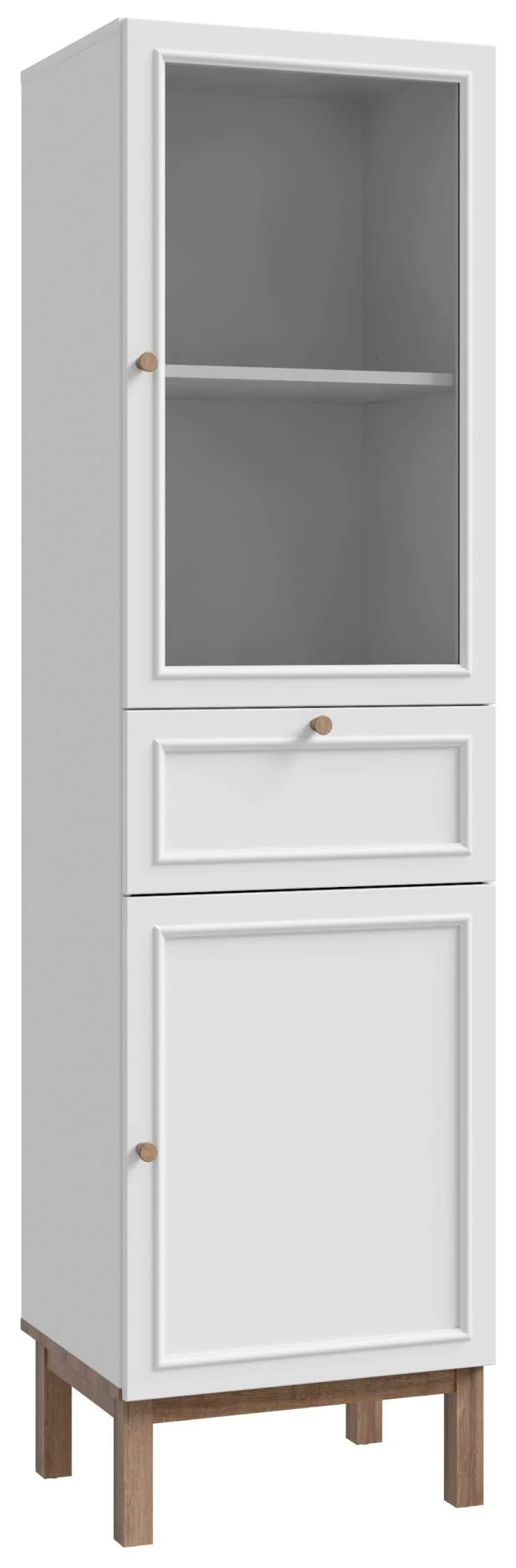 Highboard Vitrine PENKRIDGE mit 2 Türen in Secret Grey / Schlammeiche