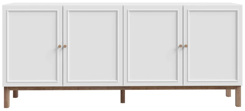 Sideboard PENKRIDGE mit 4 Türen, Secret Grey im modernen Landhausstil