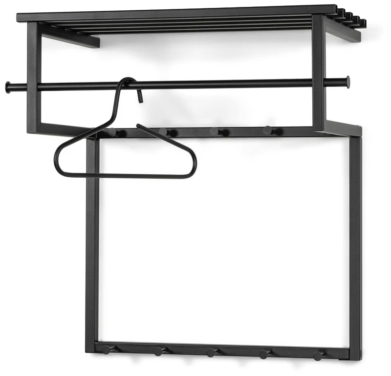 Wandgarderobe RIZZOLI BLACK EDITION mit Hutablage von Spinder Design