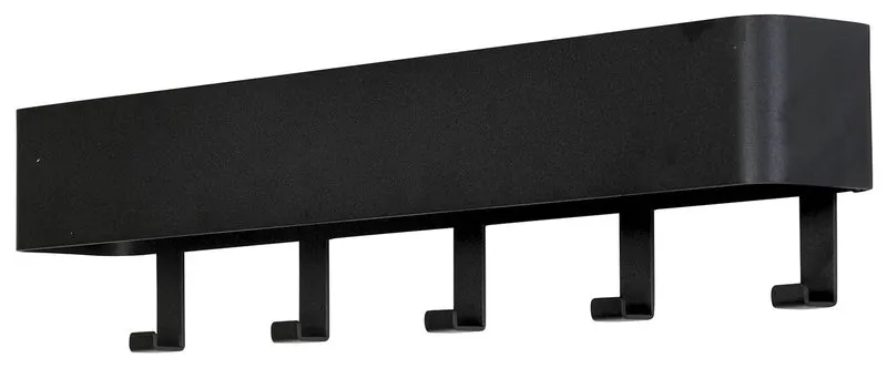 Garderobenhaken Hakenleiste DAX PLAY 5 Stahl Schwarz, Spinder Design